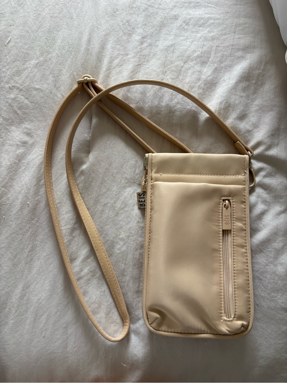 BEIS Beige Crossbody Phone Pouch